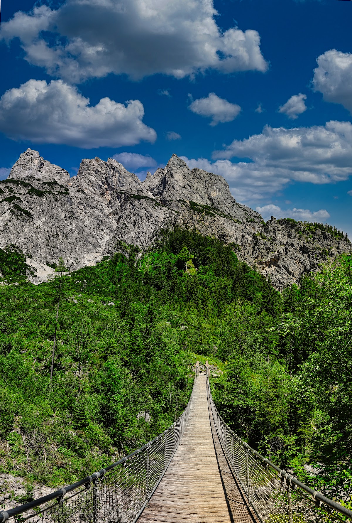 Die Hängebrücke im Klausbachtal